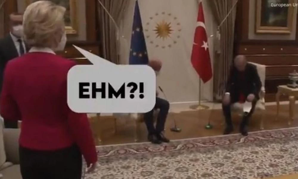 Άναυδη η Ούρσουλα από την συμπεριφορά του Ερντογάν
